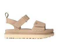 UGG Australia Goldenstar Damen nachhaltige Echtleder-Schuhe mit EVA-Sohle Plateau-Sandale Sandalette mit Klettverschluss 1136783-SAN Beige 37