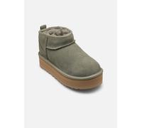UGG® Classic Ultra Mini Plateau-Boot für Kinder | UGG® EU in Green, Größe 32.5, Veloursleder 1157791K-MSG-01