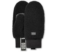 UGG - W Uggfluff Mitten With Logo Tape Black - L-XL - Fäustling Noir L-XL