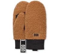 Ugg Fluff Mitten With Logo Tape Fäustlinge Für Damen 101099-che Braun L;XL