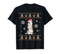 Ugly Christmas Australian Shepherd Family Xmas Aussie Dog T-Shirt