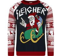Ugly Christmas Sweater Sleigher Santa Weihnachtspullover multicolor in 4XL