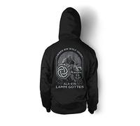 Uglyshirt89 Lieber EIN Wolf Odins als EIN Lamm Gottes Männer und Herren Kapuzenpullover | Odin Wikinger Walhalla Geschenk | M1 FB (Schwarz, XXXXL)