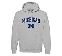 UGP Campus Apparel NCAA Offiziell lizenzierter College - University Team Color Arch Logo Hoodie, Michigan Wolverines Sport Grau, Medium