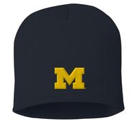 UGP Campus Apparel NCAA University Primary Logo Sports Team Solid Knit Beanie, Michigan Wolverines Navy, Einheitsgre