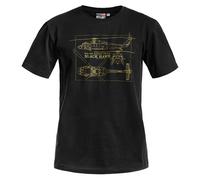 UH-60A - Black Hawk T-Shirt - Black XL