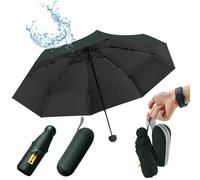 UHETLET Dunkelgrüner Kompakter Regenschirm Sturmfest mit 8 Rippen Taschenschirm Mini Umbrella Pocket Taschenschirme Faltender UV-Regenschirm Minischirm Leicht Mini Schirm Damen Perfekt für Handtasche