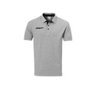 Uhlsport Kinder Essential Prime Polo Shirt Poloshirt, grau Melange/Schwarz, 152