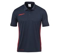 Uhlsport Herren Herren Poloshirt Score Polo Shirt, Marine/Fluo rot, S, 100214810
