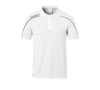 uhlsport Herren Polo Stream 22 Polo, Weiß/Schwarz, L, 100220402