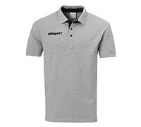 uhlsport Herren Poloshirt Essential Prime Polo Shirt, Grau Melange/Schwarz, 5XL, 100214908