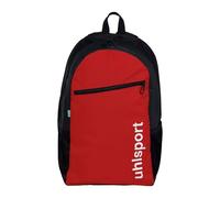 Uhlsport Rucksack Essential – wasserabweisend, gepolsterte Gurte – Rot/Schwarz/Weiß