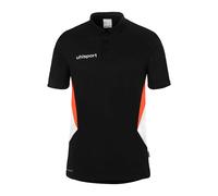 Uhlsport Kinder Equipe 29 Polo Shirt schwarz/weiß/fluo orange 164