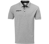 Uhlsport Kinder Poloshirt Essential Prime kurzarm grau melange/schwarz Größe 164