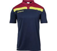 Uhlsport Herren Poloshirt Offense 23, Marine/Bordeaux/Fluo gelb, L, 100221313