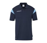 uhlsport Sport-Polo Squad 27 (100% rec. Polyester) marineblau/skyblau Kinder, Größe 164