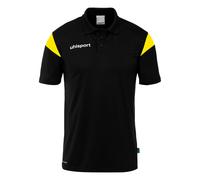 uhlsport Sport-Polo Squad 27 (100% rec. Polyester) schwarz/gelb Herren, Größe XXL