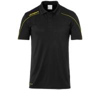 Uhlsport Stream 22 Polo Shirt Schwarz/limonengelb XXL