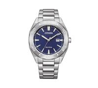 Citizen BM7631-52L Active Sport Herrenuhr - Eco Drive, Gehäuse 41 mm, blaues Zifferblatt, Armband aus Stahl, WR 10 Bar, silber, Sport