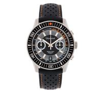 Uhr Herrenuhr Chronograph Gigandet SPEED TIMER Grau Schwarz Lederband Datum G7-004