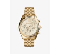 Michael Kors Lexington Chronograph Quarzuhr mit Gold Ton Edelstahlarmband für Herren MK8281