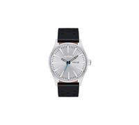 uhr nixon sentry leather chrome silver sunray black