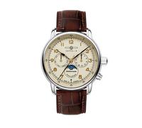 Zeppelin Herrenuhr LZ 121 Méditerranée 9636-5 Mondphase 100 Jahre Lederband