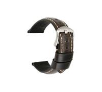 Uhr Zubehör 20mm 22mm 24mm Vintage Kuh Leder Uhr Band Fit for Panerai Fossil Armband(Light Black S,26mm)
