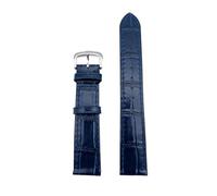 Uhrarmband Echtlederarmband, weiches und atmungsaktives Rindsleder, passend for CARTIE Uhrenarmband Tank/Solo/Santos/Rundarmband High-End(Blue-silver,18mm)
