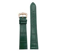 Uhrarmband Echtlederarmband, weiches und atmungsaktives Rindsleder, passend for CARTIE Uhrenarmband Tank/Solo/Santos/Rundarmband High-End(Green-rose,17mm)