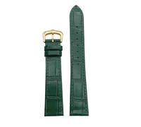Uhrarmband Echtlederarmband, weiches und atmungsaktives Rindsleder, passend for CARTIE Uhrenarmband Tank/Solo/Santos/Rundarmband High-End(Green-golden,20mm)