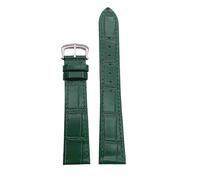 Uhrarmband Echtlederarmband, weiches und atmungsaktives Rindsleder, passend for CARTIE Uhrenarmband Tank/Solo/Santos/Rundarmband High-End(Green-silver,15mm)