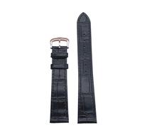 Uhrarmband Echtlederarmband, weiches und atmungsaktives Rindsleder, passend for CARTIE Uhrenarmband Tank/Solo/Santos/Rundarmband High-End(Black-rose,15mm)