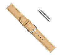 Uhrbanddealer Damen Uhrenarmband 12mm Ersatzband Soft-Kalb Leder Vanille matt Set 391412s