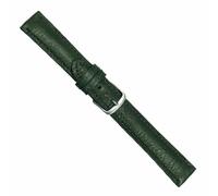 Uhrbanddealer Damen Uhrenarmband 14mm Ersatzband Bio-Kalb Nappa Leder Grün Pflanzlich Gegerbt Seidenmatt 247714s
