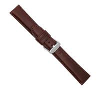 Uhrbanddealer Uhrenarmband Herren 20mm, Ersatzband Nevada, Kalbsleder Dunkel-Braun matt, 016020s