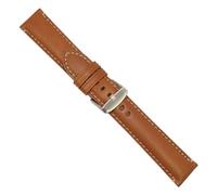 Uhrbanddealer Uhrenarmband Herren 20mm, Ersatzband Nevada, Kalbsleder Hell-Braun, matt 015520s