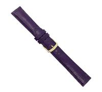 Uhrbanddealer Uhrenarmband Unisex 22mm, Ersatzband Nappa Bio-Kalb, Pflanzlich Gegerbt, Kalbsleder Aubergine matt, 243022g