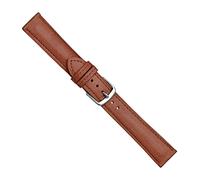 Uhrbanddealer Unisex Uhrenarmband 18mm Ersatzband Bio-Kalb Nappa Leder Braun Pflanzlich Gegerbt Seidenmatt 245518s