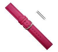 Uhrbanddealer Unisex Uhrenarmband 18mm Ersatzband Soft-Kalb Leder Pink matt Set 392918s
