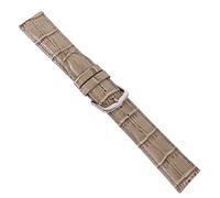 Uhrbanddealer Unisex Uhrenarmband 18mm XL Ersatzband Trend Alligator Prägung Leder Extra-Lang Grau 7744181s