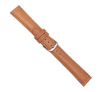 Uhrbanddealer Unisex Uhrenarmband 20mm Ersatzband Bio-Kalb Nappa Leder Braun Pflanzlich Gegerbt Seidenmatt 245520g