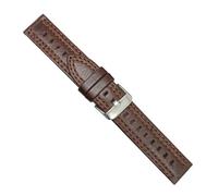 Uhrbanddealer Unisex Uhrenarmband 20mm Ersatzband Skydiver Chrono Leder Braun 416820s