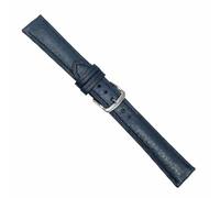 Uhrbanddealer Unisex Uhrenarmband 22mm Ersatzband Bio-Kalb Nappa Leder Blau Pflanzlich Gegerbt Seidenmatt 248822s