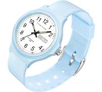 Uhren Damen Analog Quarz Armbanduhr für Damen Große Zahlen Senioren 5ATM Wasserdicht Frauen Uhren Buntfarbig Silikon Kinder Uhr mit Datum Woche Leuchtzifferblatt Junge Mädchen Sport Watch