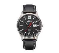 Uhren Manufaktur Ruhla - Armbanduhr Big Date schwarz - made in Germany