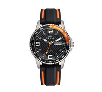 Uhren Manufaktur Ruhla - Armbanduhr Sport - schwarz/orange