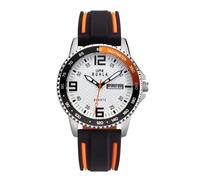 Uhren Manufaktur Ruhla - Armbanduhr Sport - weiß/orange/schwarz