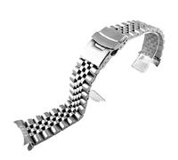 Uhrenarmbänder 18/19/20/21/22 mm gebogenes Ende Edelstahlband Metallarmband Damen Herren