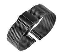 Uhrenarmbänder 18mm 20mm 22mm Mesh Loop Armband Schnellverschluss Edelstahlarmband Verstellbarer Riemen Faltschließe